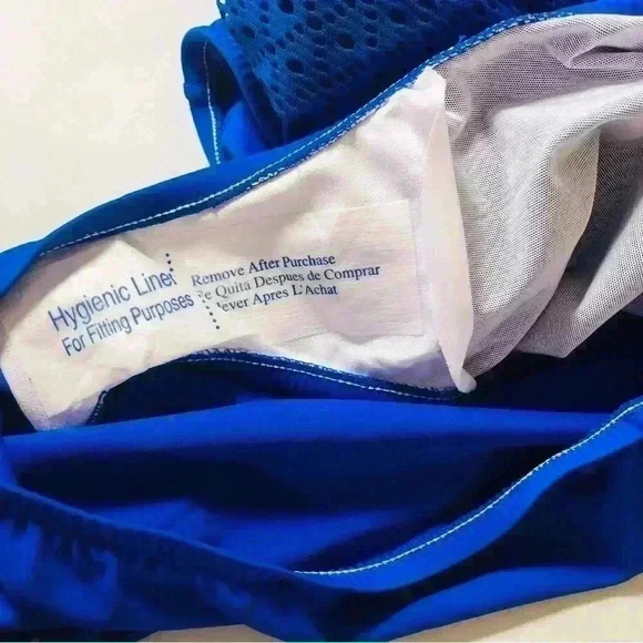 Swim Solutions Women Support One Piece Cobalt Blue Crochet Tummy Control size 18 - Picture 11 of 13